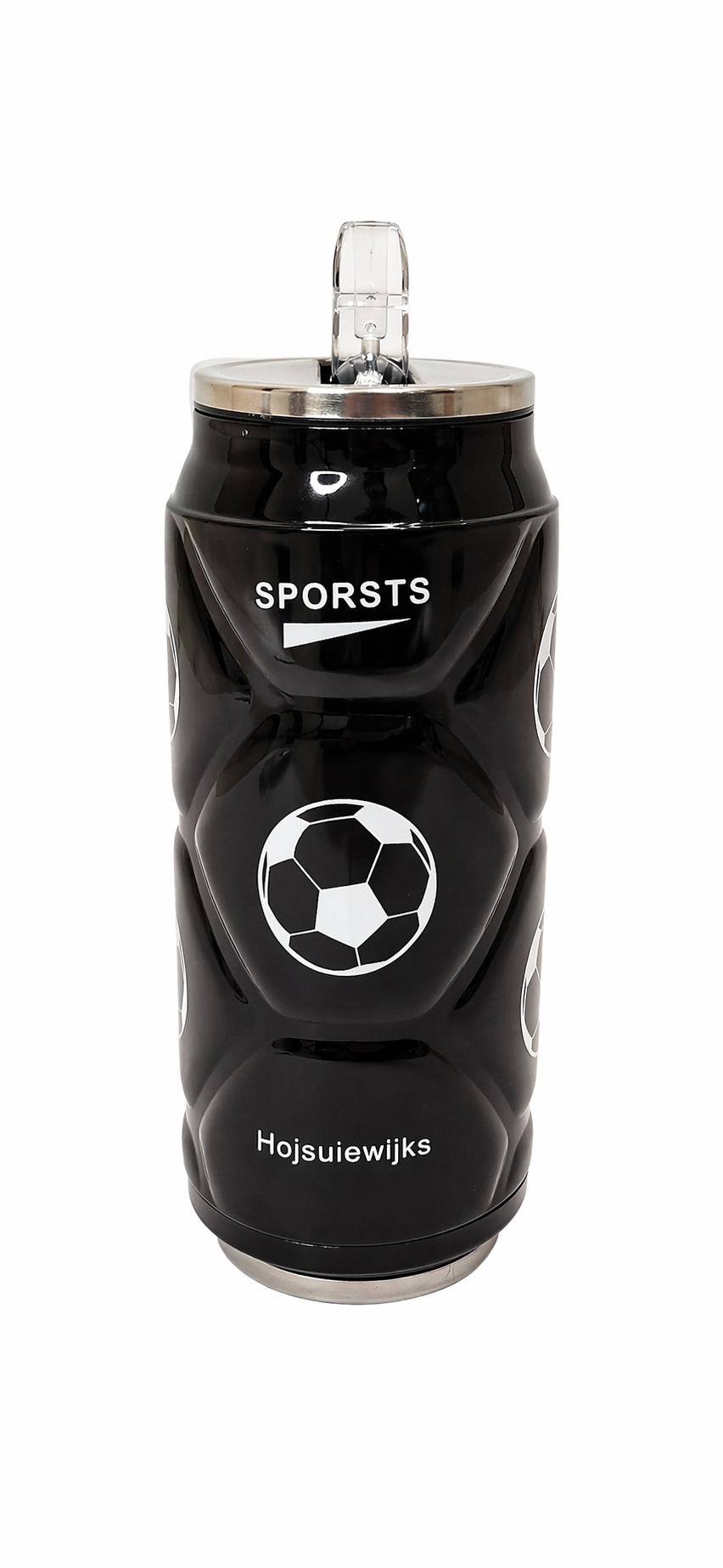 Black Can-Style Water Bottle