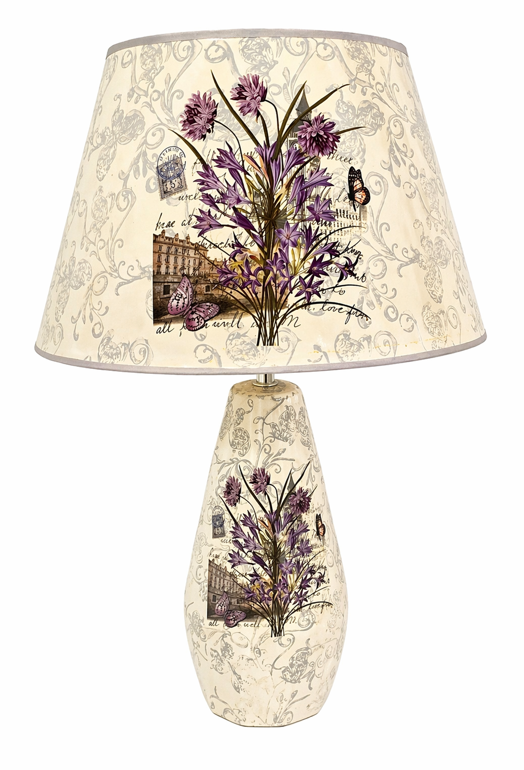 Vintage Floral Decorative Table Lamp
