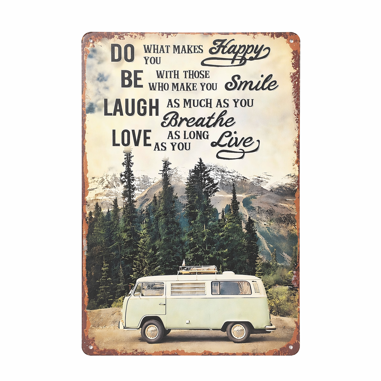 Inspirational Travel Metal Sign